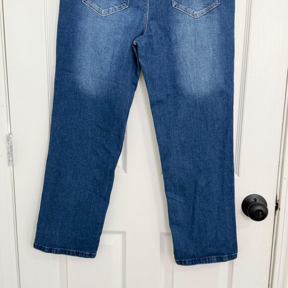 Curve Appeal Classic Straight Jeans Womens 10/30 Blue Stretch Casual Relaxed - Picture 5 of 14